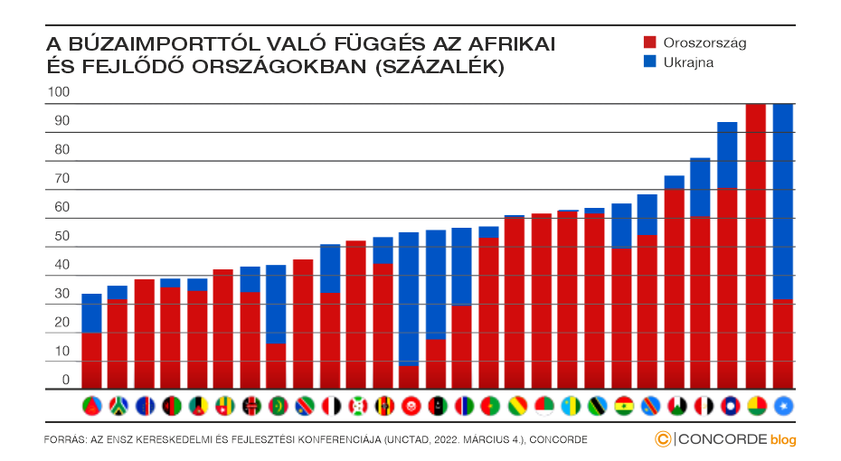 A búzaimporttól való függés az afrikai és fejlődő országokban