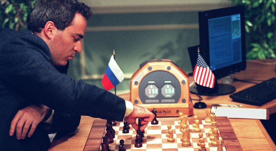 A Deep Blue és a világbajnok Kaszparov meccse 1997-ben.